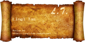Lingl Tas névjegykártya